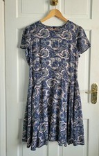 Women's skater dress blue and