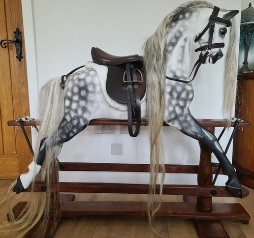 Brown rocking horse saddle - brown,
