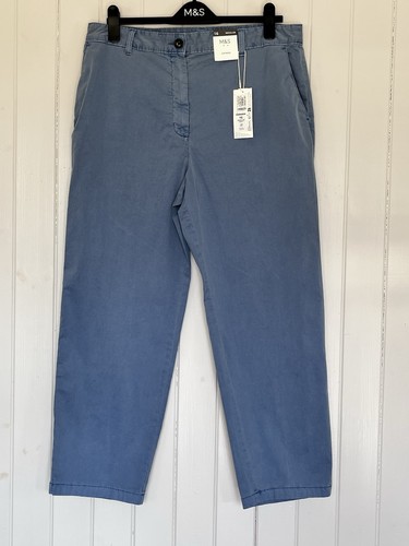 Ladies blue chinos - m&s,