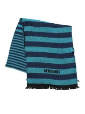Missoni Women's Scarf Blue Striped 100% Other Rectangle Scarf