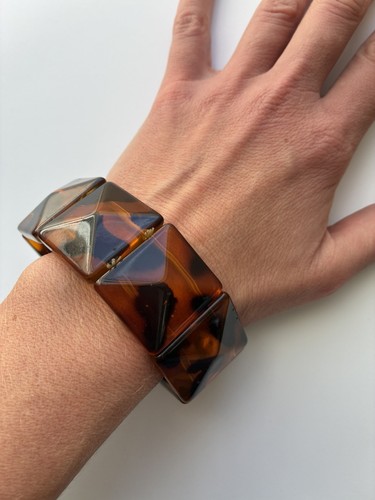 Wide chunky vintage faceted - chunky,