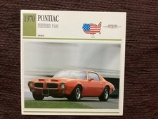 Pontiac Firebird F400,  1970,  Sports Class Car,  U.S.A.,Collectors Card