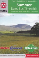 DALES BUS SUMMER TIMETABLE, YORKSHIRE DALES - Summer 2010    64 pages