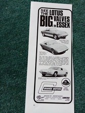 A7b  Ephemera 1971 Essex Picture advert Grange motors lotus cars 