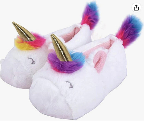 Plush unicorn slippers for - plush,