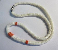 Vintage 19 inch long CORAL BEAD NECKLACE - Barrel Clasp, c1950's