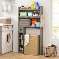 Over The Toilet Storage Cabinet Farmhouse Bathroom Organizer Toilet Rack