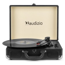 Audizio RP114BK Portable Record Player with Built-in Speakers, USB Vinyl to MP3