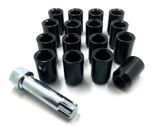 Alloy wheel nuts black - 16,