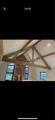 Oak truss roof system - truss,