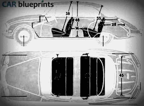 Dkw 1956 blueprint - blueprint, drawing