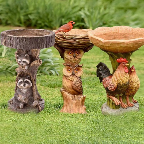 Bird bath feeder pedestal - bird,