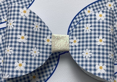 Daisy gingham dark blue - daisy,