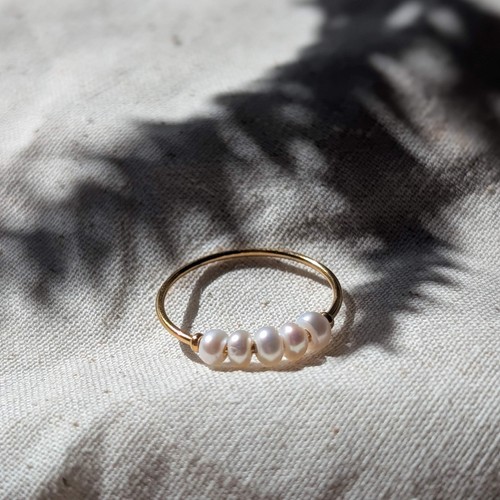 Dainty pearl ring - dainty,