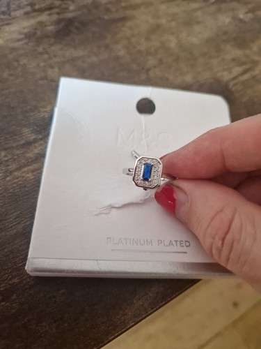 Platinum plated ring size - , o