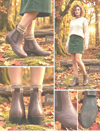Pavers womens boots kemp brown - kemp,