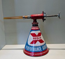 Vintage Redex Performance Additive Oil Dispenser Can Jug Pourer Esso Castrol