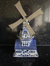 Blue & White Delft’ Style Windmill - Musical Porcelain