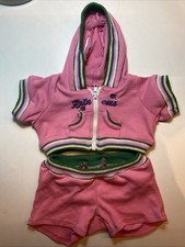 Vintage The Bear Mill Pink Girls Tracksuit Zip Up Jacket Joggers Outfit Clothes