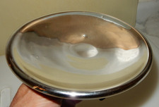 VINTAGE~~~7" MERCURY GLASS OIL LAMP REFLECTOR