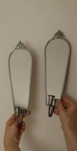 Pair vintage swedish pewter - of,