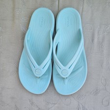 Crocs Womens Light Blue Crocband Flip Flop Sandals in UK Size Womens 5.