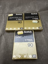 3 Sealed 3M Scotch Low Noise 8-Track Cartridge 90 Minute Blank Sealed High Outpu
