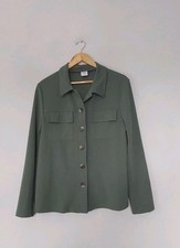 KIM & CO Ponte Crepe Long Sleeved SHIRT / JACKET SIZE Medium Sage BNWOT. QVC. 