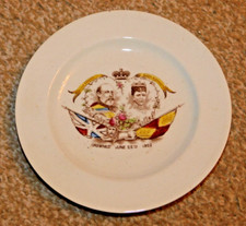 SIX TEA PLATES KING EDWARD VII