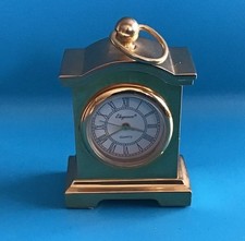 Miniature Mantle Quartz Clock-Elegance-Gold  Coloured-Working