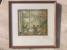 Paul Gilbert original etching SIGNED , artists proof  handpainted