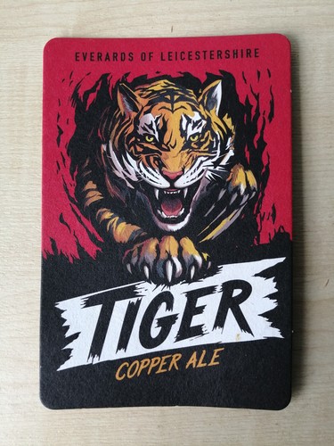 Everard tiger ale beer mat - everard's,