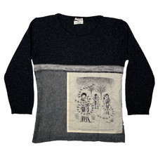 Vintage 2003 Miu Miu x Raymond Peynet Mohair Sweater Vest Size 40 IT S Y2K