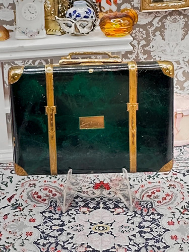 Vintage 1950s green enamel - vintage,