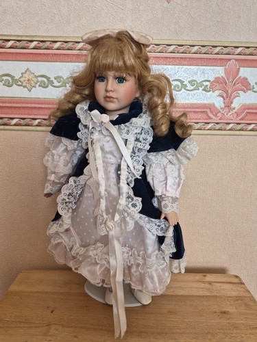 Vintage porcelain doll - 17",