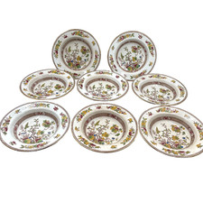 Antique Victorian John Meir & Son Pottery Indian Tree Cereal Bowl x8 Rare