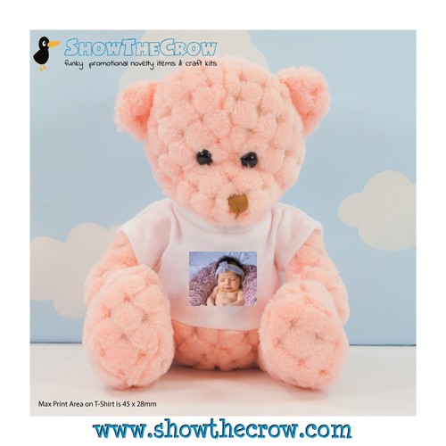 Personalised 15cm peach - 15cm, waffle