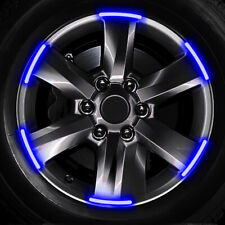 20Pcs Blue Reflective Car Wheel Hub Rim Stripe Tape Decal Stickers Accessories