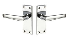 Internal Chrome Door Handles on Backplate - Polished Chrome Door Handles