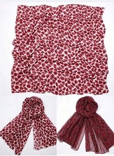 Mini Poppy Floral small  Print Scarf Classic Light Wight Shawl Wrap