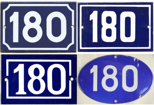 Old blue french house - old, number