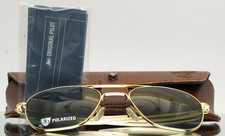 AMERICAN OPTICAL Original Pilot Gold 23K Mens Aviator Polarized Sunglasses