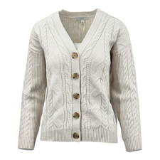 M&S COLLECTION Textured V-Neck Relaxed Fit Cardigan