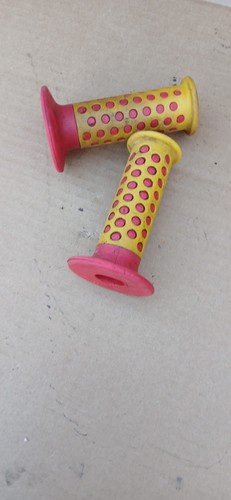Bmx handlebar red yellow - handlebar,