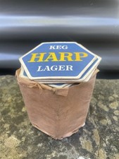 Harp KEG Lager Vintage Beer Mats Coaster NEW OLD STOCK Man Cave Pub Bar Vintage