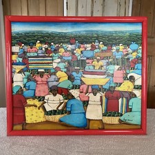 Vintage Haitian Oil Painting