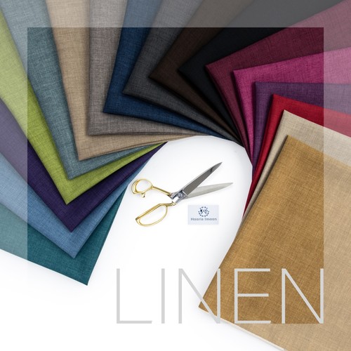Linen look upholstery fabric - look,