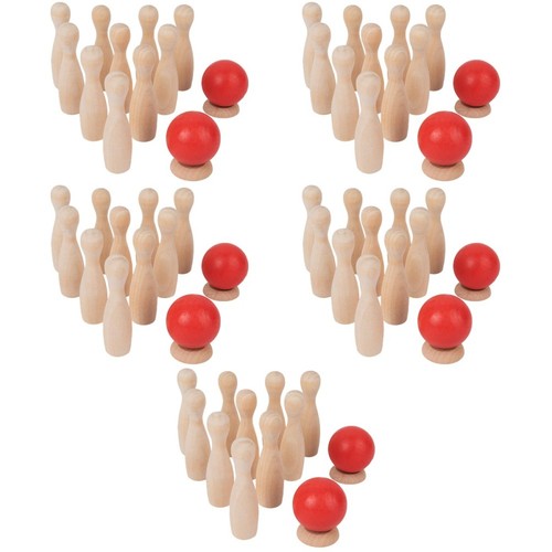 Sets wooden bowling - bowling, toy