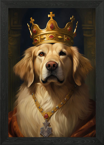 Beagle dog king style - beagle,
