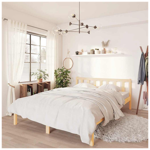 Bed frame solid pine natural